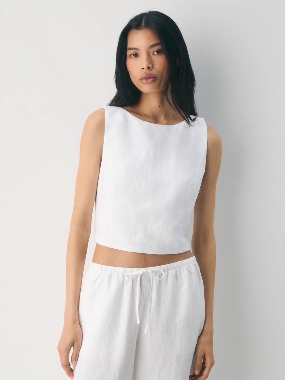 NWT - Aritzia Wilfred Cavalier Crepette Top - CruiseLinen - White - XS